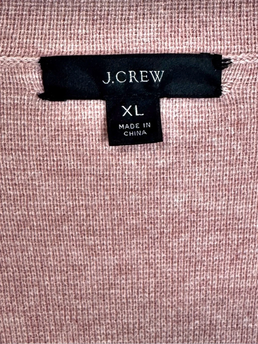 J.Crew Eloise Sweater Blazer XL Pink Open Front Cardigan Pockets Relaxed Fit
